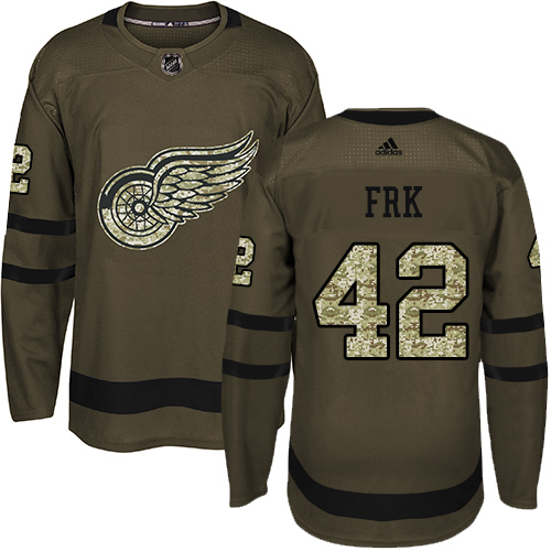 Adidas Red Wings #42 Martin Frk Green Salute to Service Stitched NHL Jersey